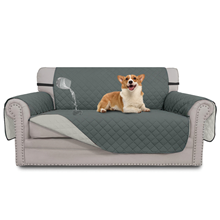 GPED Reversible Couch Cover, 100% Waterproof Sofa Cover with Elastic Straps