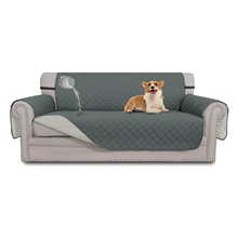 GPED Reversible Couch Cover, 100% Waterproof Sofa Cover with Elastic Straps