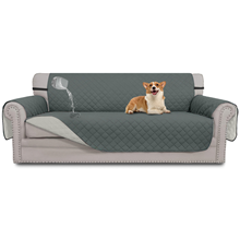 GPED Reversible Couch Cover, 100% Waterproof Sofa Cover with Elastic Straps