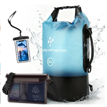 GPED Waterproof Dry Bag(20L), Double Shoulder Straps Dry Bags Waterproof with Phone Case