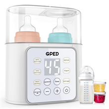 GPED Baby Bottle Warmer, 9-in-1 Fast Baby Food Heater & Defrost