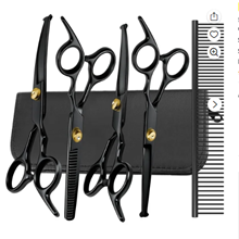 GPED 6 in 1 Dog Grooming Scissors Kit, Professional 4CR Stainless Steel & Heavy-duty Dog Scissors