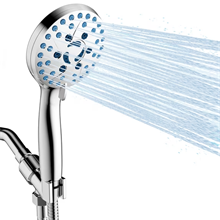 GPED Shower Head, High Pressure 5-mode Handheld Shower Head, Built-in Pause Mode to Clean Tub