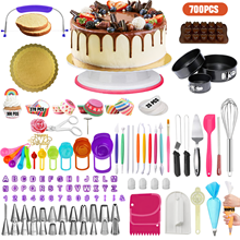 GPED 700 Pcs Decorating Supplies Kit , Cake Decorating Kit W/ 3 Non-Stick Springform Pan & 24 Piping