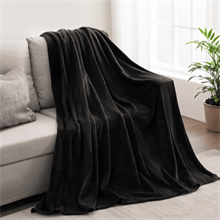 Throw size blanket,black