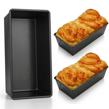 2 Pack Nonstick Bread Loaf Pan, 10 x 4 Inch, Even Heat Distribution for Baking Meatloaf