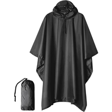 Hooded Rain Poncho, Waterproof Lightweight Reusable Unisex Raincoat, Emergency Outdoor Rain Jacket