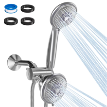 GPED Dual Shower Head Combo, Premium High Pressure 3-Way Rainfall Shower