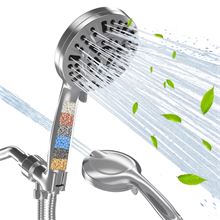 GPED High Pressure Filtered Shower Head with Handheld - 10 Functions & 2 Built-in Power Wash